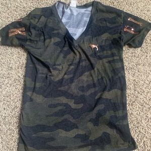PINK camo short sleeve top